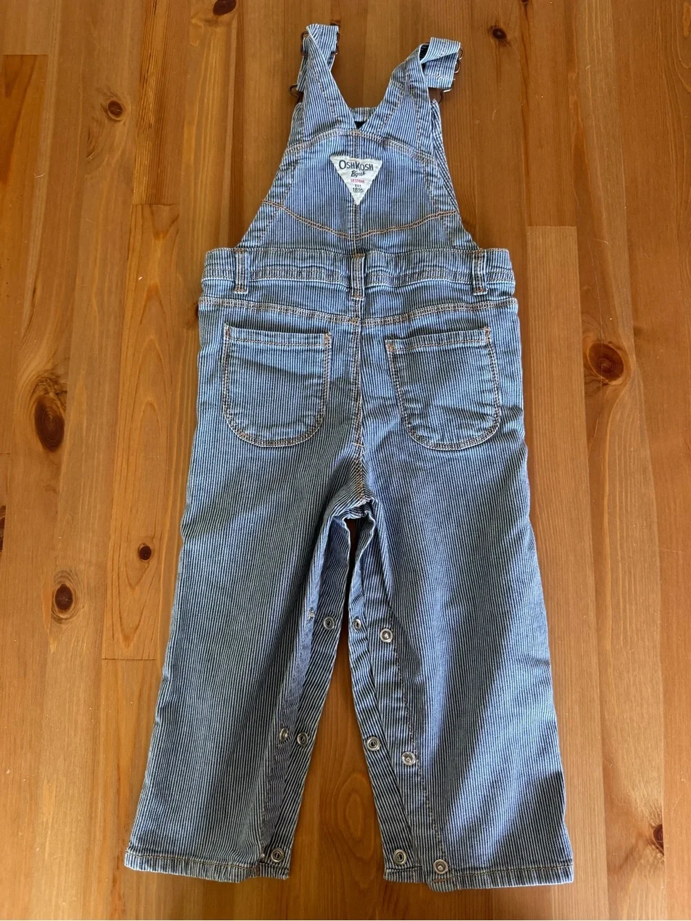 OshKosh B'gosh Blue Pinstripe Kids Overalls